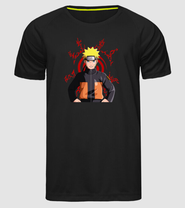 NARUTO model negru pe tricou