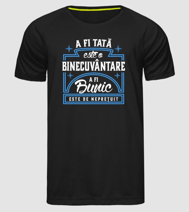 Neprețuit bunic model negru pe tricou