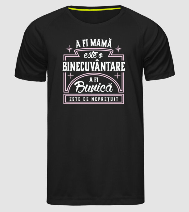 Neprețuit bunica model negru pe tricou