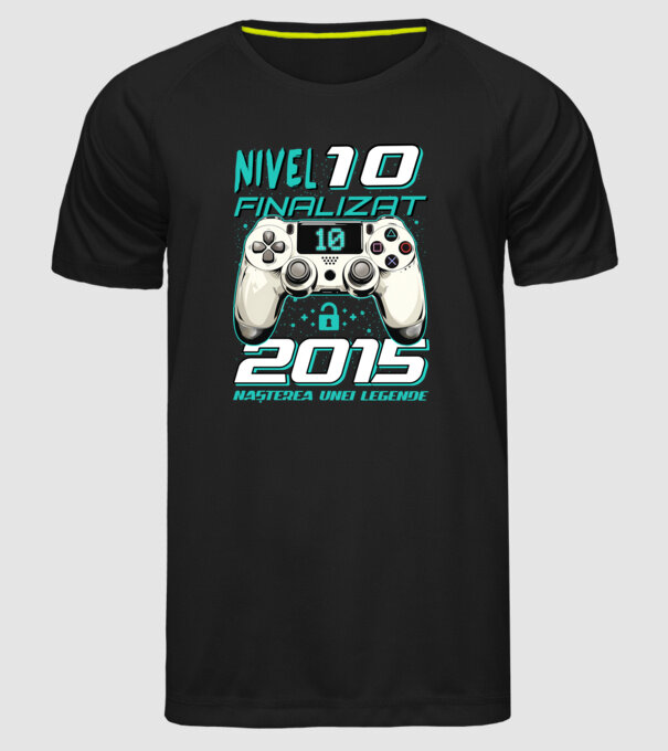 Nivel finalizat 10 2015 model negru pe tricou