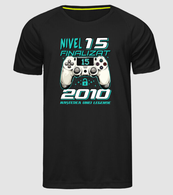 Nivel finalizat 15 2010 model negru pe tricou