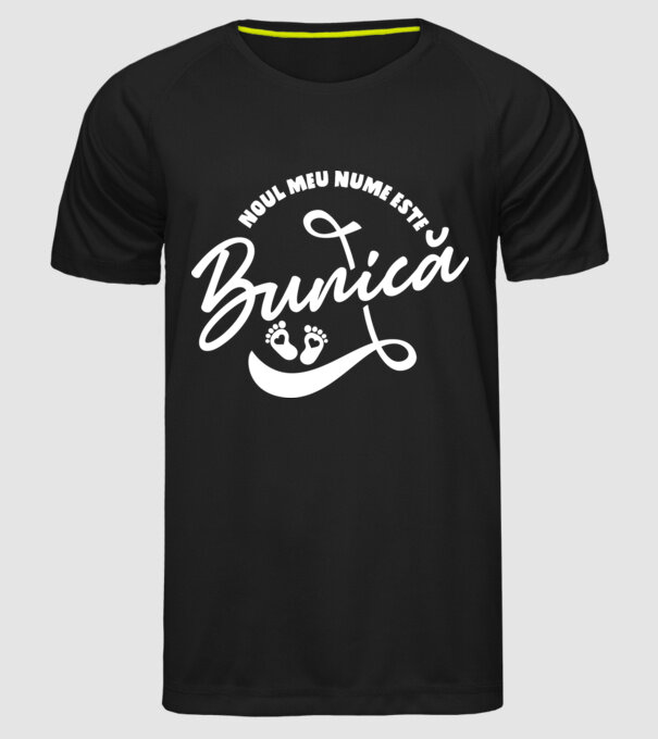 Noul meu nume este Bunică model negru pe tricou