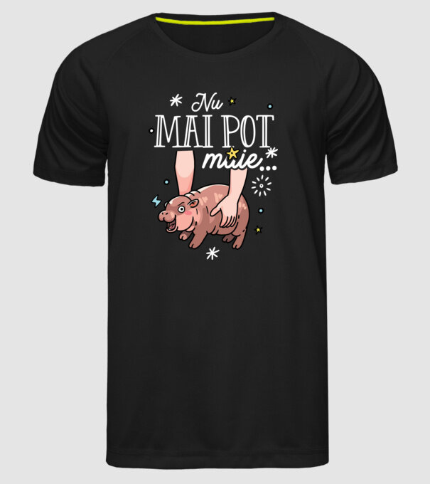 Nu mai pot muie... model negru pe tricou