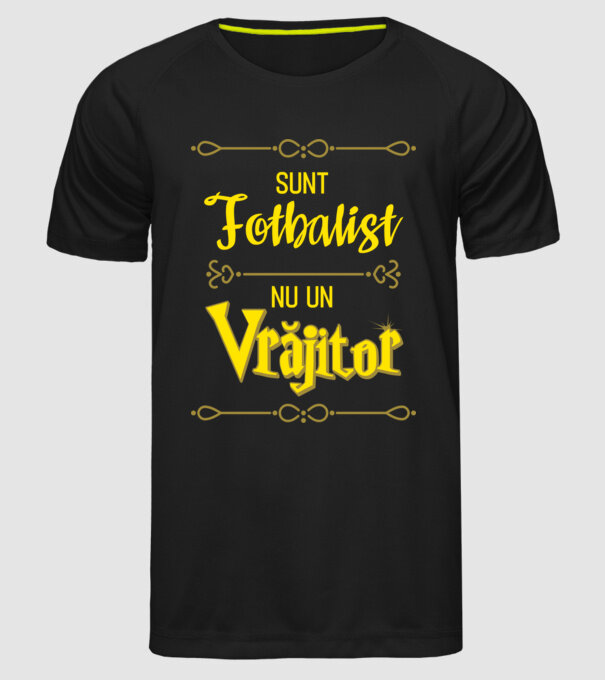 sunt fotbalist, nu un vrăjitor model negru pe tricou