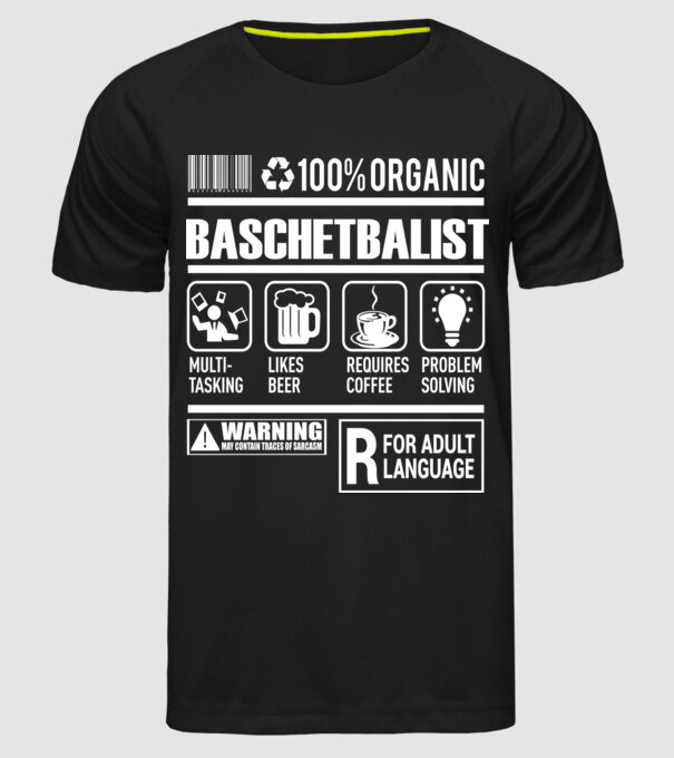 BASCHETBALIST model negru pe tricou