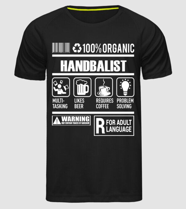 HANDBALIST model negru pe tricou