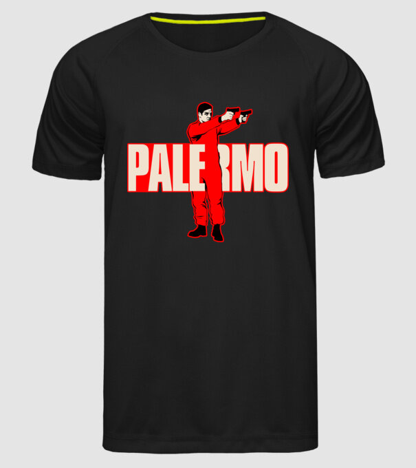 palermo la casa de papel model negru pe tricou