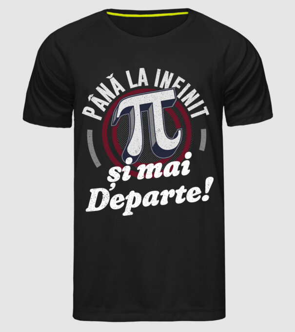 Până la infinit și mai departe! model negru pe tricou
