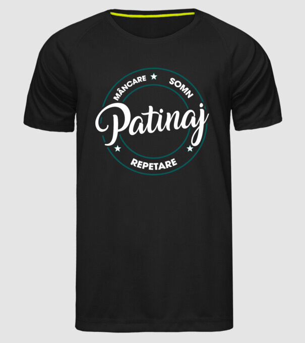 patinaj model negru pe tricou