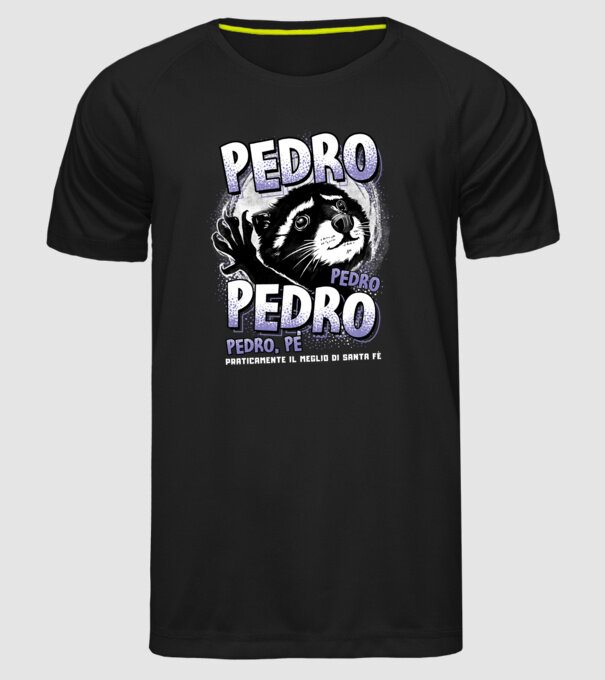 PEDRO PEDRO PEDRO model negru pe tricou