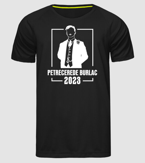 Petrecere de burlac model negru pe tricou