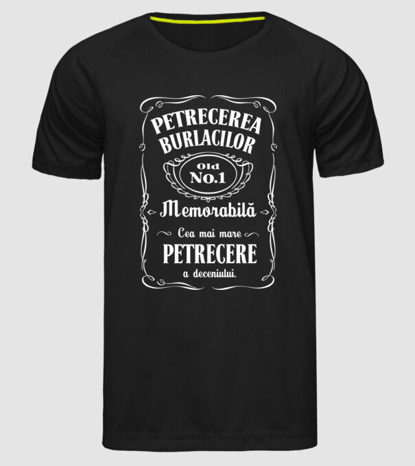 petrecerea burlacilor - memorabilă - cea mai mare petrecere a deceniului model negru pe tricou