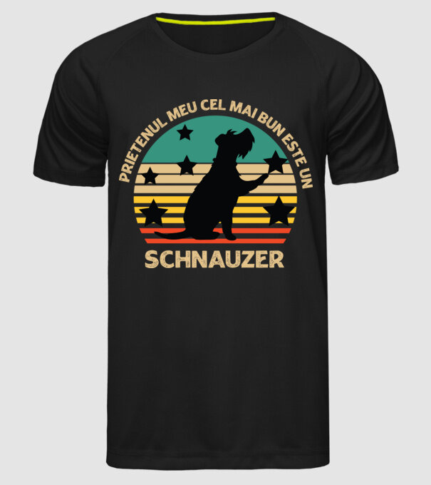 Prietenul meu cel mai bun este un schnauzer model negru pe tricou