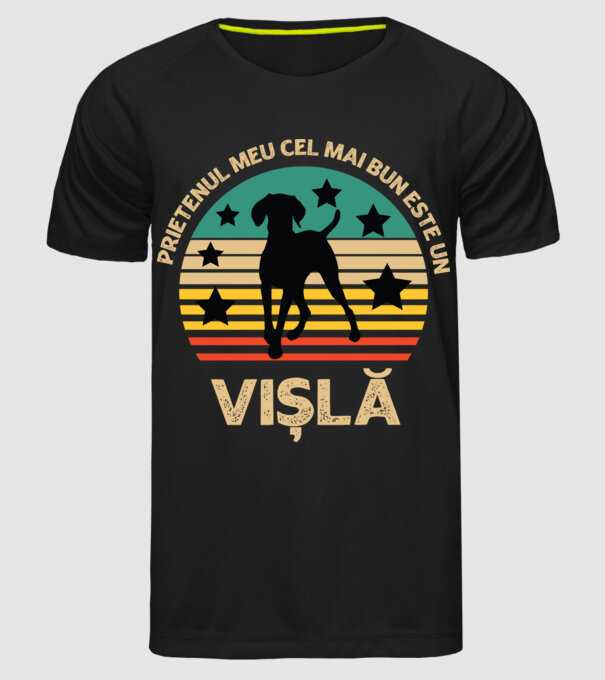 Prietenul meu cel mai bun este o vișlă model negru pe tricou
