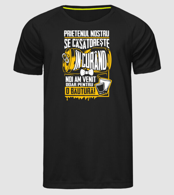 Prietenul nostru se căsătorește în curând model negru pe tricou