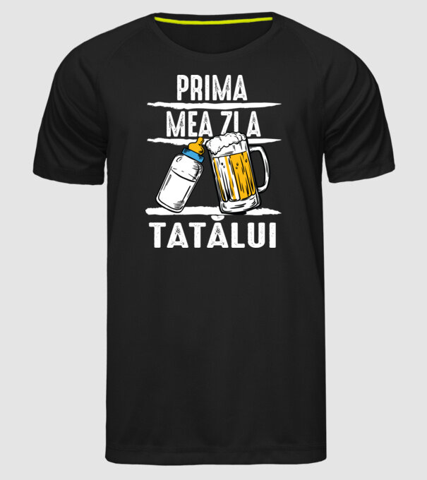 prima mea zi a tatălui model negru pe tricou