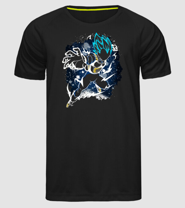 prince vegeta dragonball model negru pe tricou