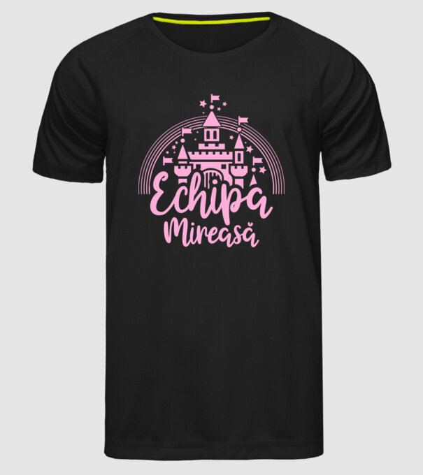 Prinţesă mireasă model negru pe tricou
