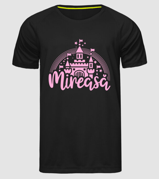 Prinţesă mireasă model negru pe tricou