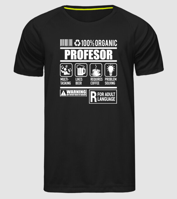 PROFESOR model negru pe tricou