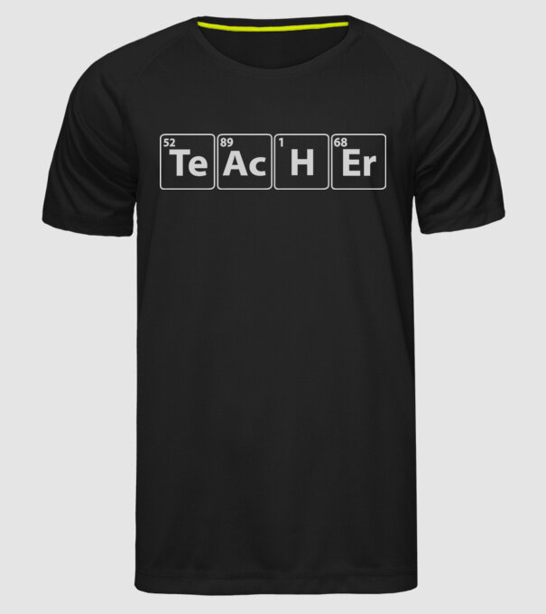 Profesor de chimie model negru pe tricou