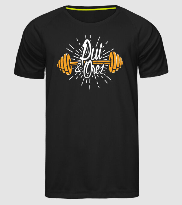 Pui & orez model negru pe tricou