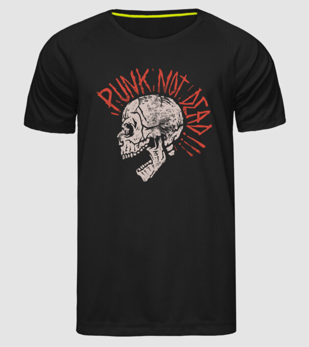Punk Not Dead model negru pe tricou