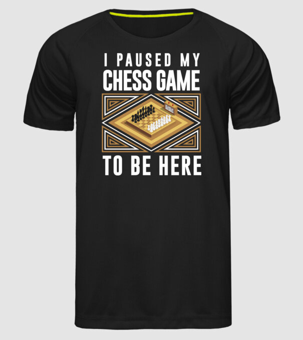 Pused my chess game model negru pe tricou