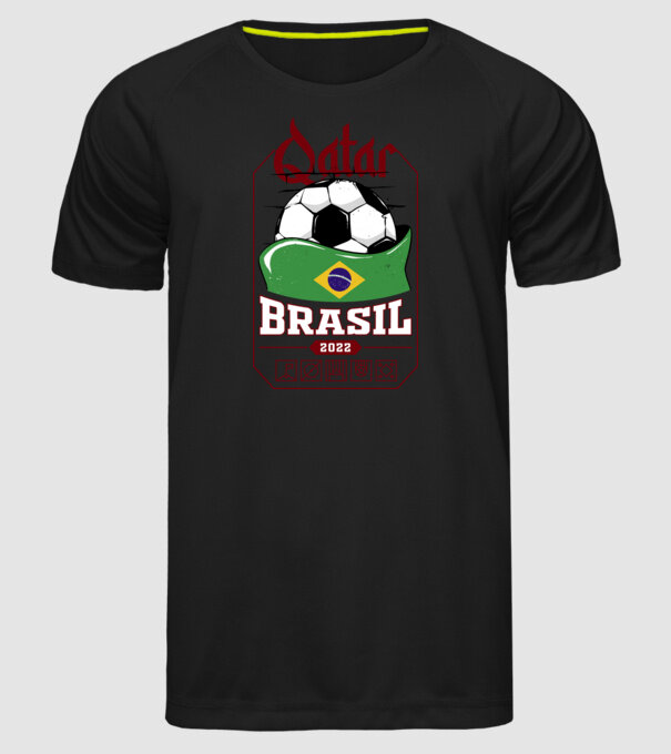 Qatar teams Brasil model negru pe tricou