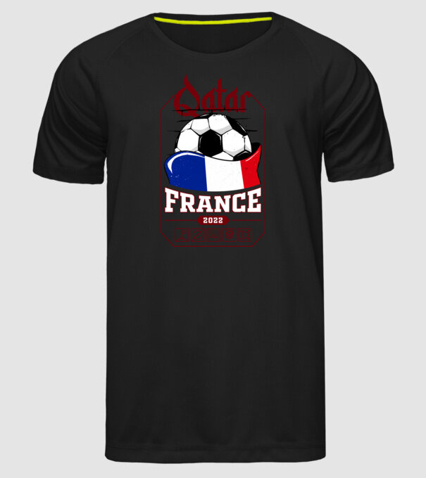Qatar teams France model negru pe tricou