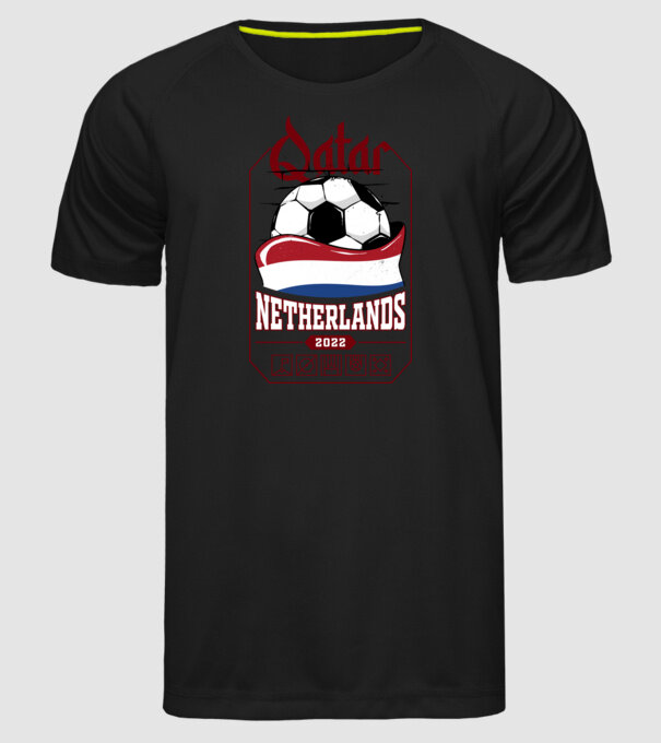 Qatar teams Netherlands model negru pe tricou