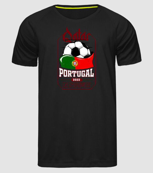 Qatar teams Portugal model negru pe tricou