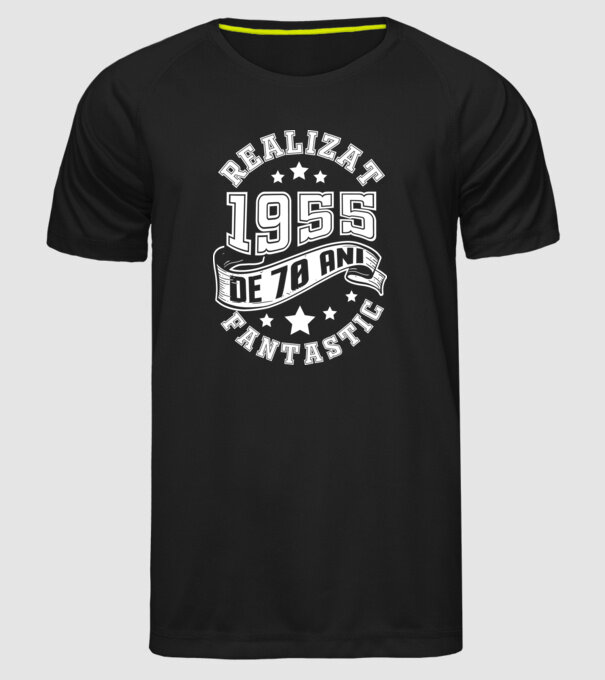 Realizat de fantastic - 1955 model negru pe tricou