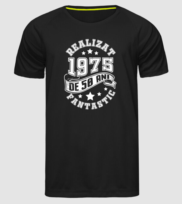 Realizat de fantastic - 1975 model negru pe tricou
