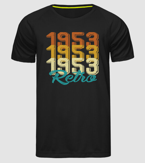 Retro 1953 model negru pe tricou