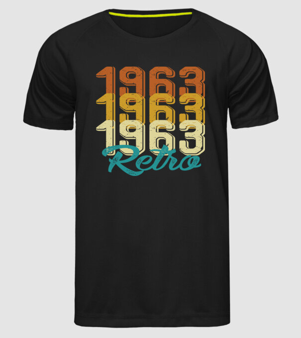 Retro 1963 model negru pe tricou