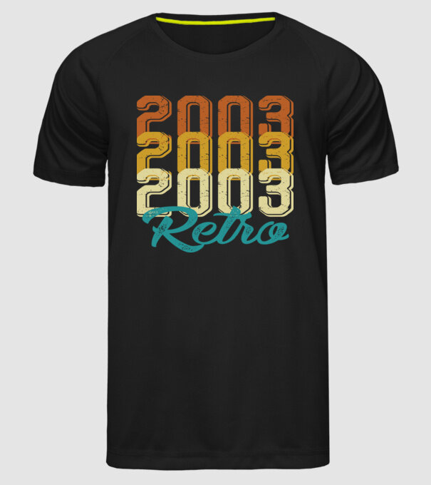 Retro 2003 model negru pe tricou