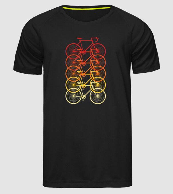 Retro Bike model negru pe tricou