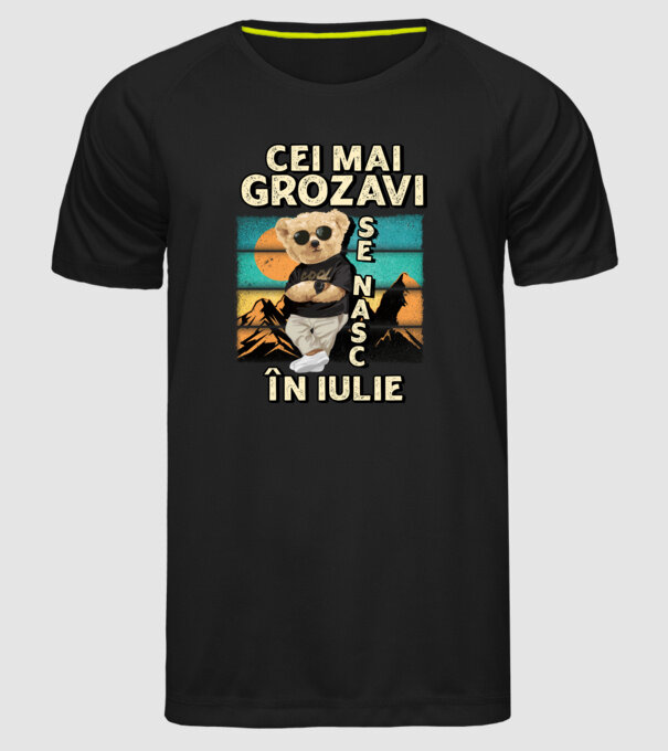 RETRO teddy IULIE model negru pe tricou