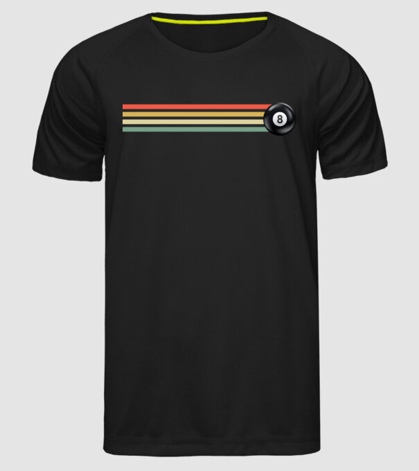 Retro - Vintage 8 ball model negru pe tricou
