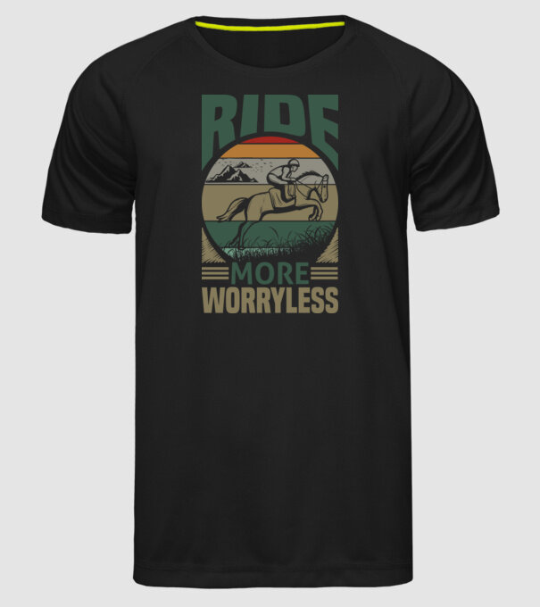 ride more model negru pe tricou