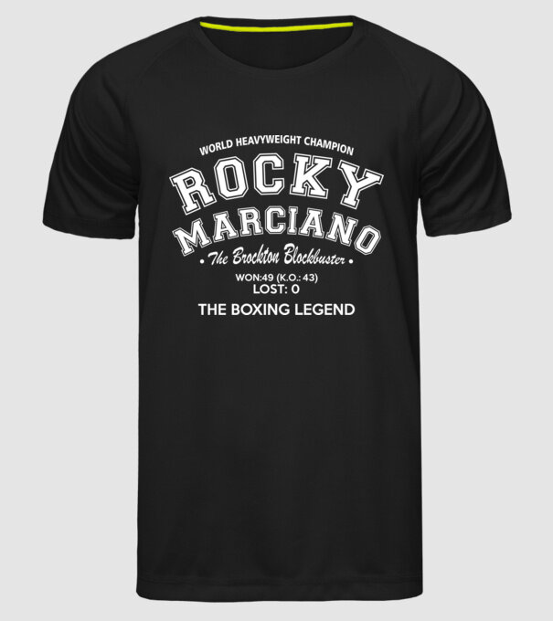 Rocky Marciano model negru pe tricou