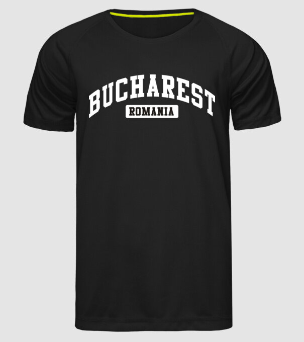 România Bucharest sport model negru pe tricou
