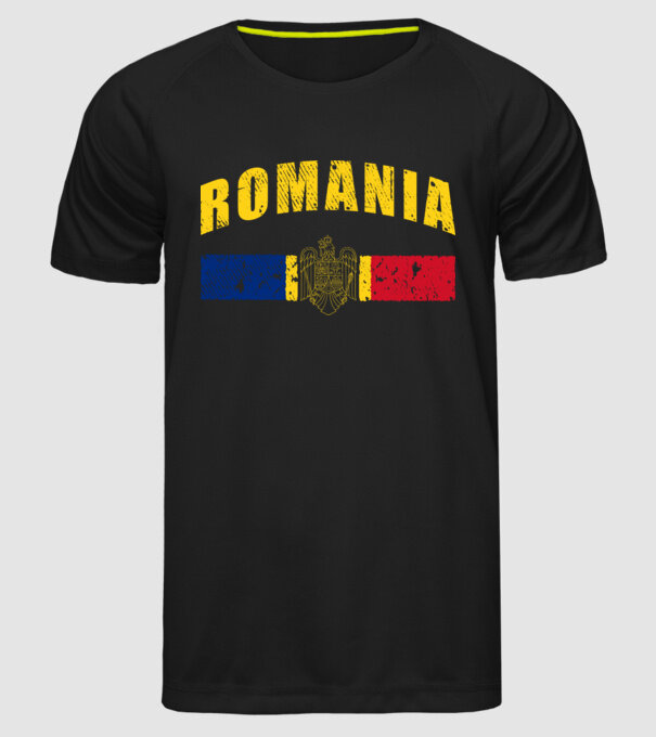 Romania coat of arms model negru pe tricou