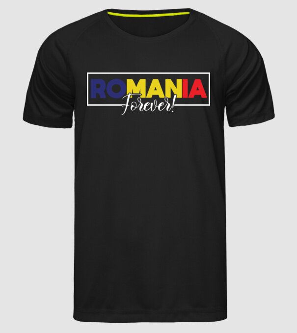 Romania forever model negru pe tricou