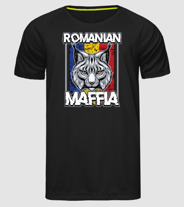 România maffia model negru pe tricou