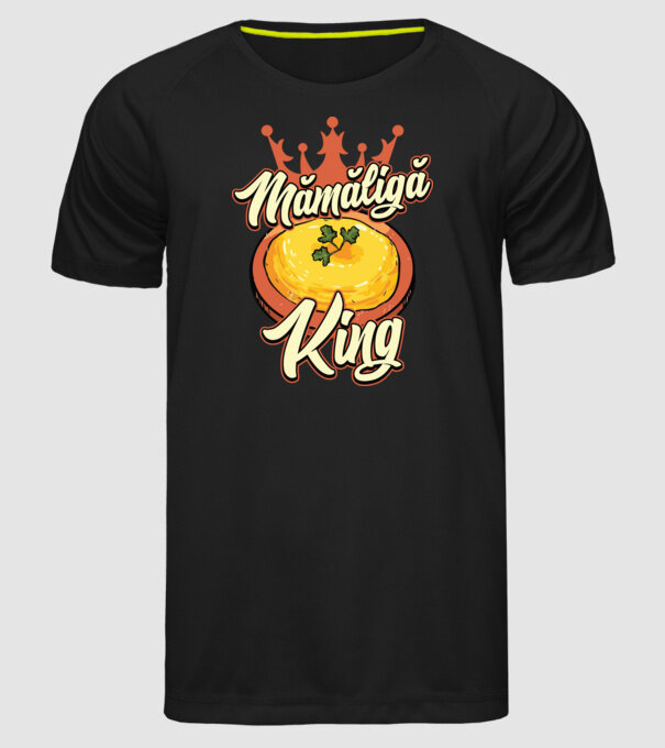 România Mămăligă model negru pe tricou