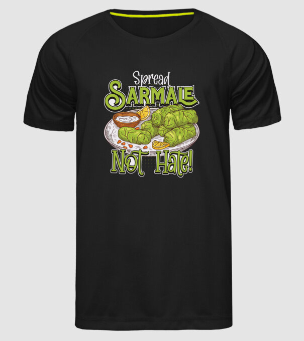 România Sarmale model negru pe tricou