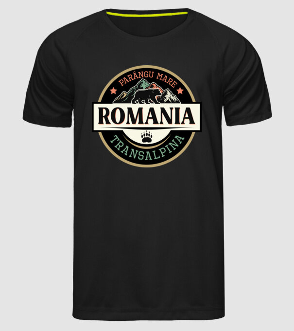România transalpina model negru pe tricou