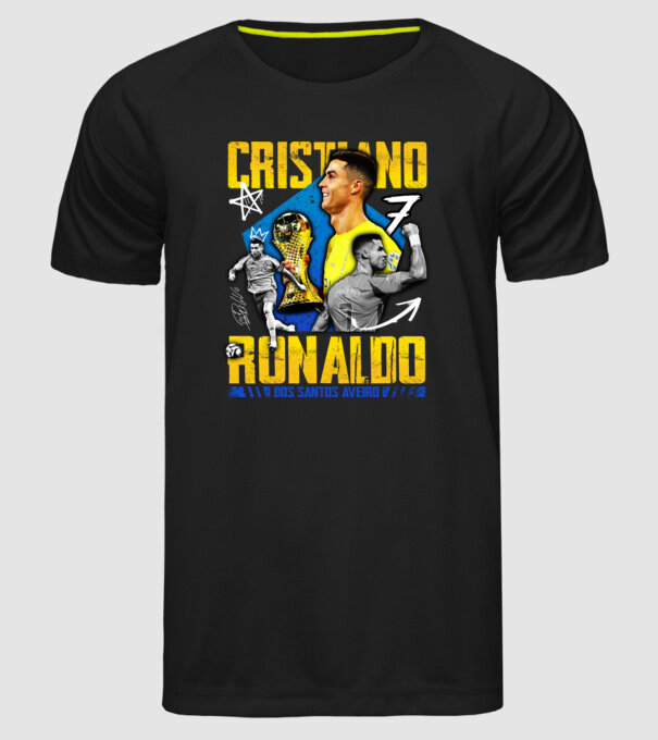 Ronaldo tribute model negru pe tricou
